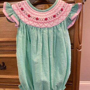 Mag. Honey Floral Smocked French Knot Bubble 18m